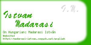 istvan madarasi business card